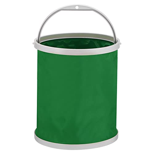 PATIKIL Faltbarer Eimer 13L (3.4 Gallonen) Klappbar Eimer Tragbar Faltbar Wasser Behälter mit Griff für Campen Angeln Grün von PATIKIL
