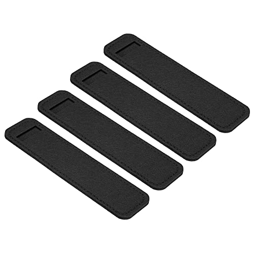 PATIKIL Filzstift Etui 4Pack Stifteetui Kugelschreiber-Etui Filz Bleistift Tasche Mini Schutzhülle Etui Halter Schwarz von PATIKIL