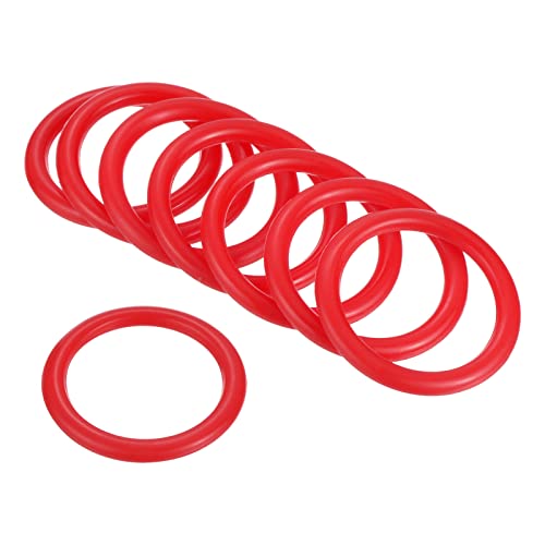 PATIKIL Karneval Ringwerfen 4cm ID 12Pack Kunststoff Toss Ringe Set Plastik Werfen Ringe für Außen Party Gunst Rot von PATIKIL