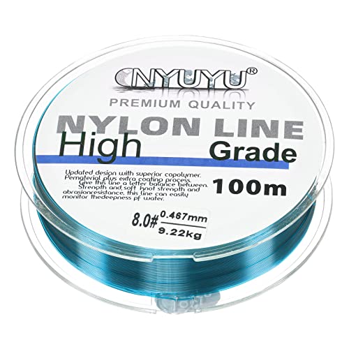 PATIKIL PATIKIL 109 Yards/328FT Nylon Angelschnur, 20Lb Monofilament beschichtet Fluorkohlenstoff Seil für DIY Crafts hängende Dekoration, blaues Meer von PATIKIL