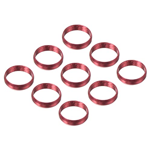 PATIKIL Pfeil Schachtringe Aluminum Pfeil O-Ring Zubehör für Plastik und Nylon Schächte - 9Pack (Rot) von PATIKIL
