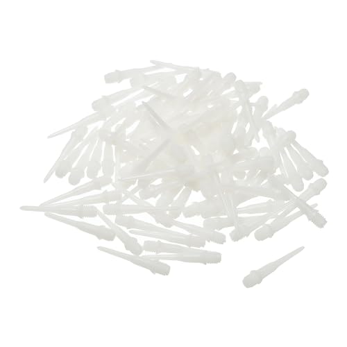PATIKIL Plastik Dartspitzen 150 Pack 2BA Gewinde Weich Dart Spitzen Plastik Spitze Weich Spitze Dart Zubehör Weiß von PATIKIL