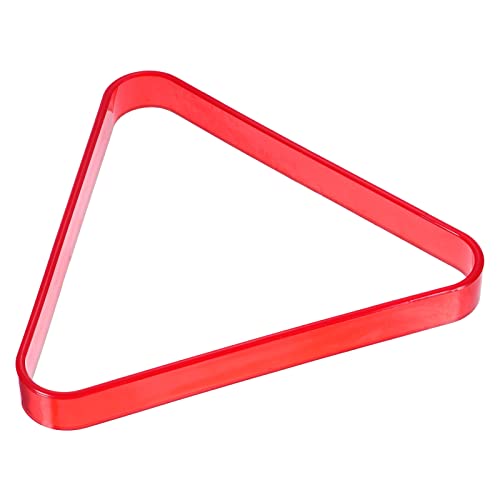 PATIKIL Pool Dreieck Rack Plastik Billiard 8-Kugel Dreieck Regale Billiardtisch Zubehör für 2-1/4" Billardkugeln Rot von PATIKIL
