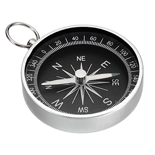 PATIKIL Tasche Kompass Navigation Kompass mit Schlüsselring für Draußen Wandern Weiß von PATIKIL