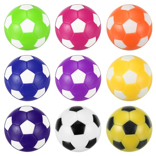 PATIKIL Tischfußballbälle 36mm, 9 Stück Tischfußball Ersatz für Zuhause, Tischfußballspiel, 9 Farben von PATIKIL