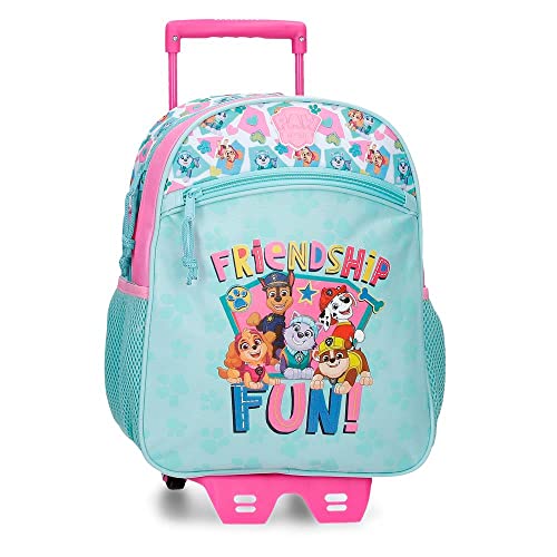 Paw Patrol Patrulla Canina Friendship Fun Vorschulrucksack mit blauem Trolley 27x33x11 cm Polyester 9,8L von PAW PATROL