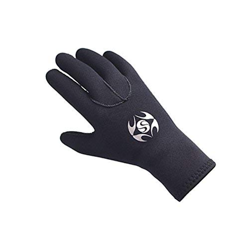 PAWHITS Neoprenhandschuhe 3 mm Thermohandschuhe Anti-Rutsch-Handschuhe für Männer und Frauen Herren Schwarz (S) von PAWHITS