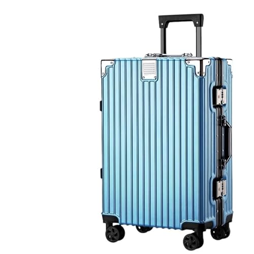 PBENO Handgepäck Koffer Hartschalen-Handgepäck, Leichter, verdickter, robuster Koffer aus Aluminiumlegierung, Reisegepäck, Anti-Fall-Koffer Reisekoffer (Color : F, Size : 26in) von PBENO