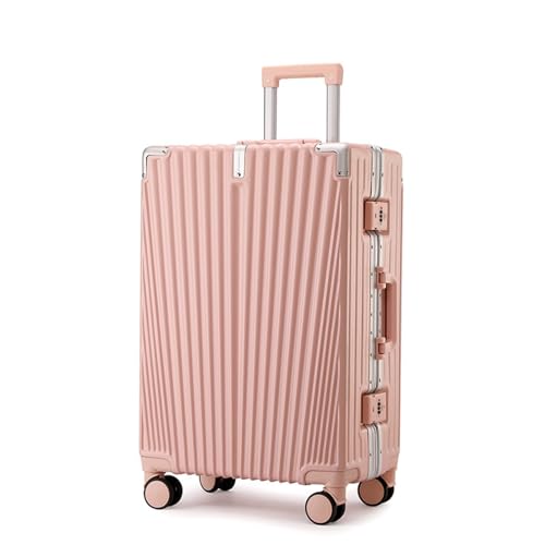 PBENO Handgepäck Koffer Koffer mit 360° leisen Rollen, Leichter Koffer, langlebiger und druckfester Koffer, Koffer mit Aluminiumrahmen Reisekoffer (Color : B, Size : 22in) von PBENO