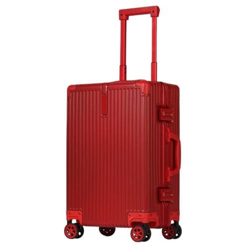 PBENO Handgepäck Koffer Koffer mit Rollen, großer Aluminium-Koffer, Boarding-Koffer, Boarding-Trolley, Handgepäck Reisekoffer (Color : H, Size : 24in) von PBENO