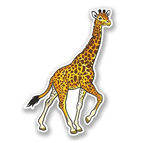 PBHYDK 2 Stücke Cartoon Giraffe Vinyl Nettes Tier Auto Aufkleber Laptop Reisegepäck Aufkleber Wasserdicht Autozubehör 13 cm X 7 cm Laptop Koffer LKW Auto Aufkleber von PBHYDK