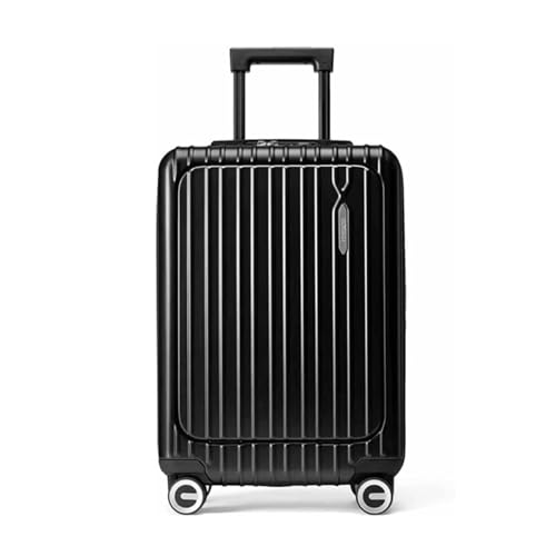 PDFFORWS Handgepäck, 20-Zoll-Gepäck-Trolley-Koffer, um 360 Grad verschleißfeste und geräuschlose Schwenkräder, doppeltes Reißverschlussfach, Vordergepäck von PDFFORWS