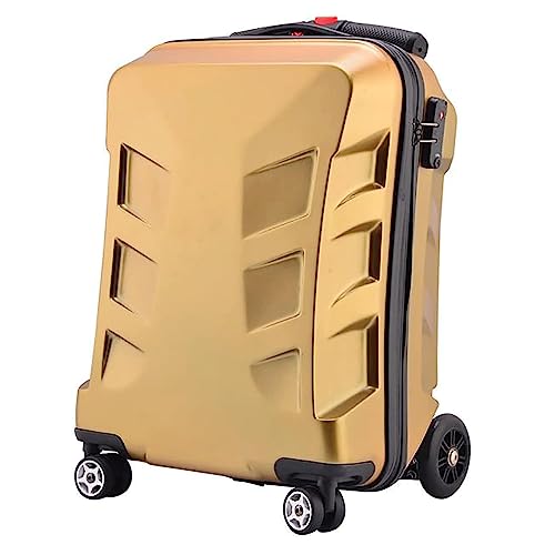 PDFFORWS Tragbarer Koffer, 21-Zoll-Boarding-Handgepäck, Leichter PC-Koffer mit Rollen, kreatives Pedal-Schiebegepäck von PDFFORWS