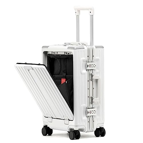 PDFFORWS Tragbarer Koffer, Koffer mit Rollen, großes Fassungsvermögen, Handgepäck mit USB-Ladeanschluss, TSA-Zollschloss, Leichter Koffer von PDFFORWS