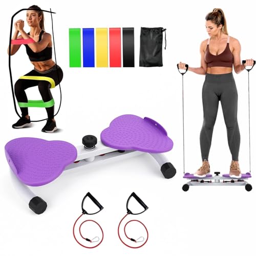 PEAKSTRIVE Slient Waist Twisting Machine with Adjustable Resistance Bands - Heavy Duty Manual Core Twister Board for Abs, Obliques & Full Body Toning - Non Slip Low-Impact Home Workout Equipment for von PEAKSTRIVE
