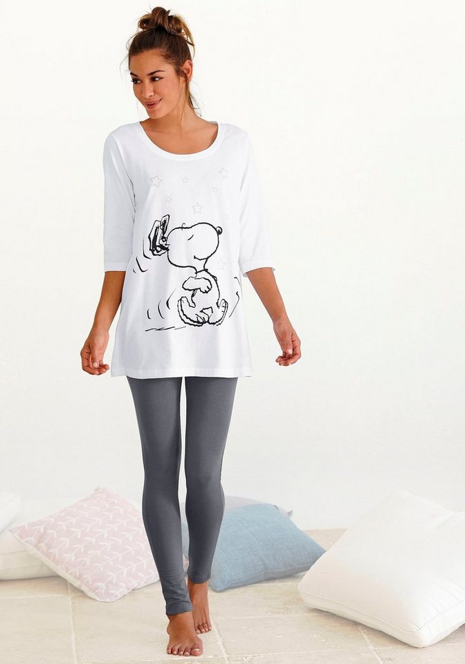 PEANUTS Pyjama (2 tlg) mit Leggings und legerem Shirt mit Snoopy Druck von PEANUTS