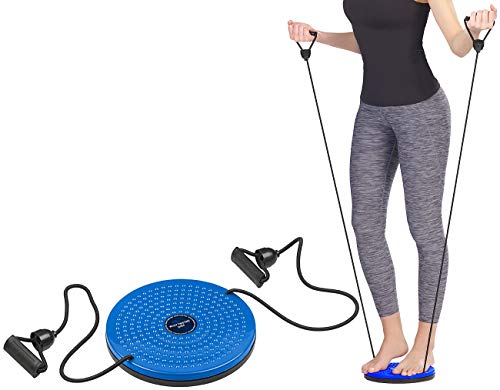PEARL sports Taillentwister: Fitness Twisting Disk mit Expander für Bauch, Taille & Arme, Ø 24,5 cm (Taillentwister Übungen, Taille Twister Übungen, Abdominal Trainer) von PEARL