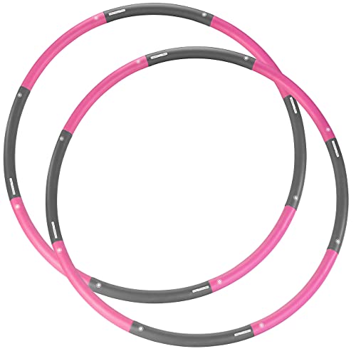 PEARL Sports Hula-Hoop-Bauchtrainer: 2er-Set Hula-Hoop-Reifen, Schaumstoff-Ummantelung, bis 1,8kg, Ø 98cm (Fitness-Hula-Hoop-Reifen, Hula-Hoop-Reifen Erwachsene) von PEARL
