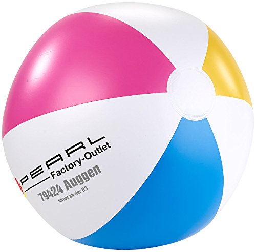 PEARL Strandball: Aufblasbarer Wasserball, Mehrfarbig, Ø 33 cm (Strandball aufblasbar, Water Ball, Aufblasbare Bälle) von PEARL
