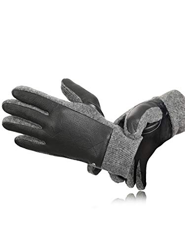 PEARLWOOD Herren Touchscreen Handschuhe Nick I aus Ziegen- und Schafleder I Schwarz Größe M von PEARLWOOD