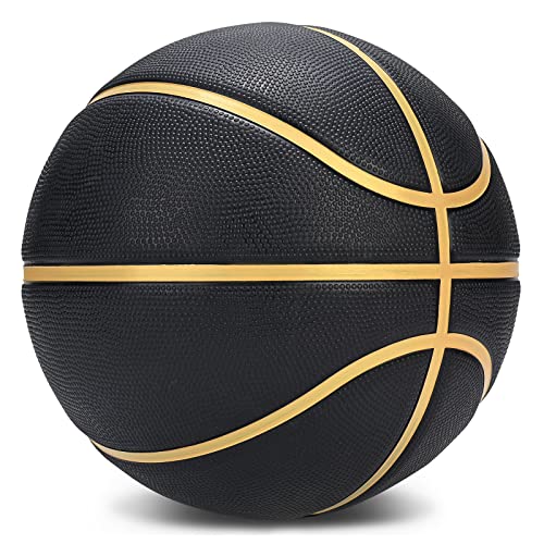 PECOGO Offizieller Gummi-Basketball, 69,8 cm, für drinnen und draußen, Größe 5, für Kinder, Jugendliche, Jungen und Mädchen, Geschenkideen (ohne Pumpe) von PECOGO