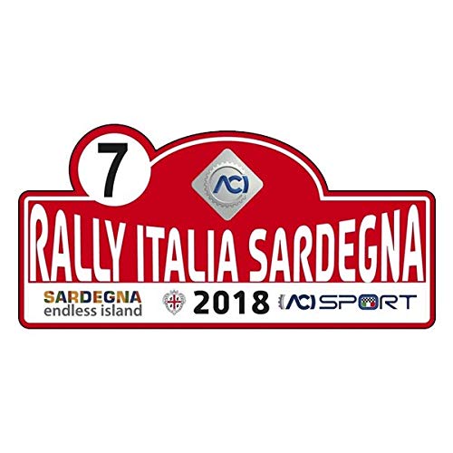 PEGATINEA Rallye Aufkleber Italien Sardegna 2018 02 Vynil klebstoffe Plattenaufkleber PR227 von PEGATINEA