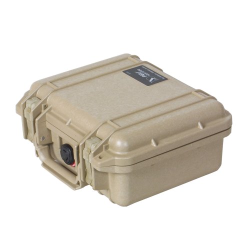 Peli 1200 Koffer für Kameras oder ähnliches empfindliches Equipment, IP67 Staub- und Wasserdicht, Mit Schaumstoffeinlage (anpassbar), Farbe: Sand/Desert Tan von PELI