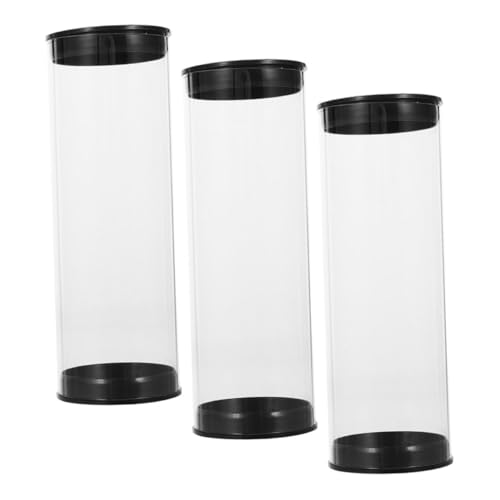 PEPLAYTAL 3 Stück Teiliges Golfball Rohr aus Transparentem PVC Kleine Aufbewahrungsbox und Display Wiederverwendbarer Kunststoff Golfballhalter für Zuhause und Shop Präsentation von PEPLAYTAL