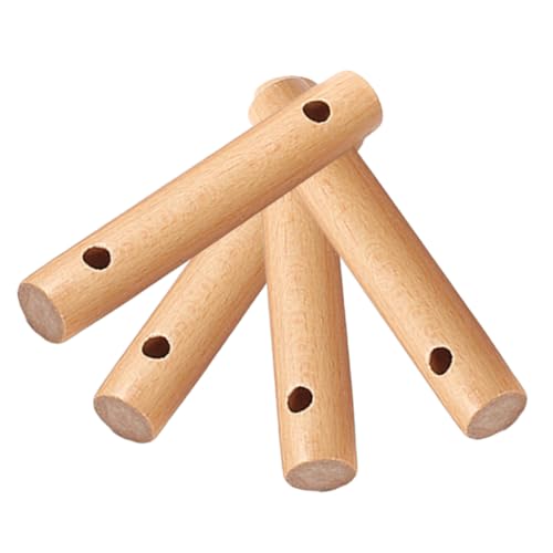 PEPLAYTAL 4 Stück Praktische Zeltseilspanner aus Robustem Buchenholz Windfeste Schnurspanner für Outdoor Camping Multifunktionale Leichte Seilschnallen zur Einfachen Zeltfixierung und von PEPLAYTAL