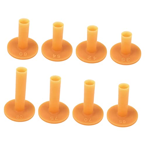 PEPLAYTAL 8 Stück Teiliges Golfballhalter Flexiblem Gummi Professionelle Golfschläger Grundlagen Stabile Gelb Tee Halter in Geeignet für Golfzubehör und Abschlagmatten von PEPLAYTAL