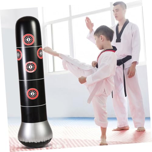 PEPLAYTAL Aufblasbarer Boxsack PVC Dicker Freistehender Boxing Column Sandsack Decompression Tumbler Fitnessgerät für Boxtraining Zuhause Robust und Platzsparend für Erwachsene von PEPLAYTAL