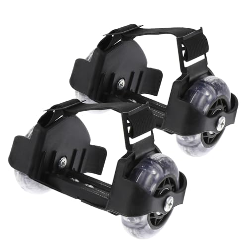 PEPLAYTAL Verstellbare Heel Rollers mit Leuchtenden PVC Leichte Portable Rollschuhe für Anfänger rutschfeste Skating Wheels mit Robusten Befestigungsbändern zum Sicheren Bremsen und von PEPLAYTAL