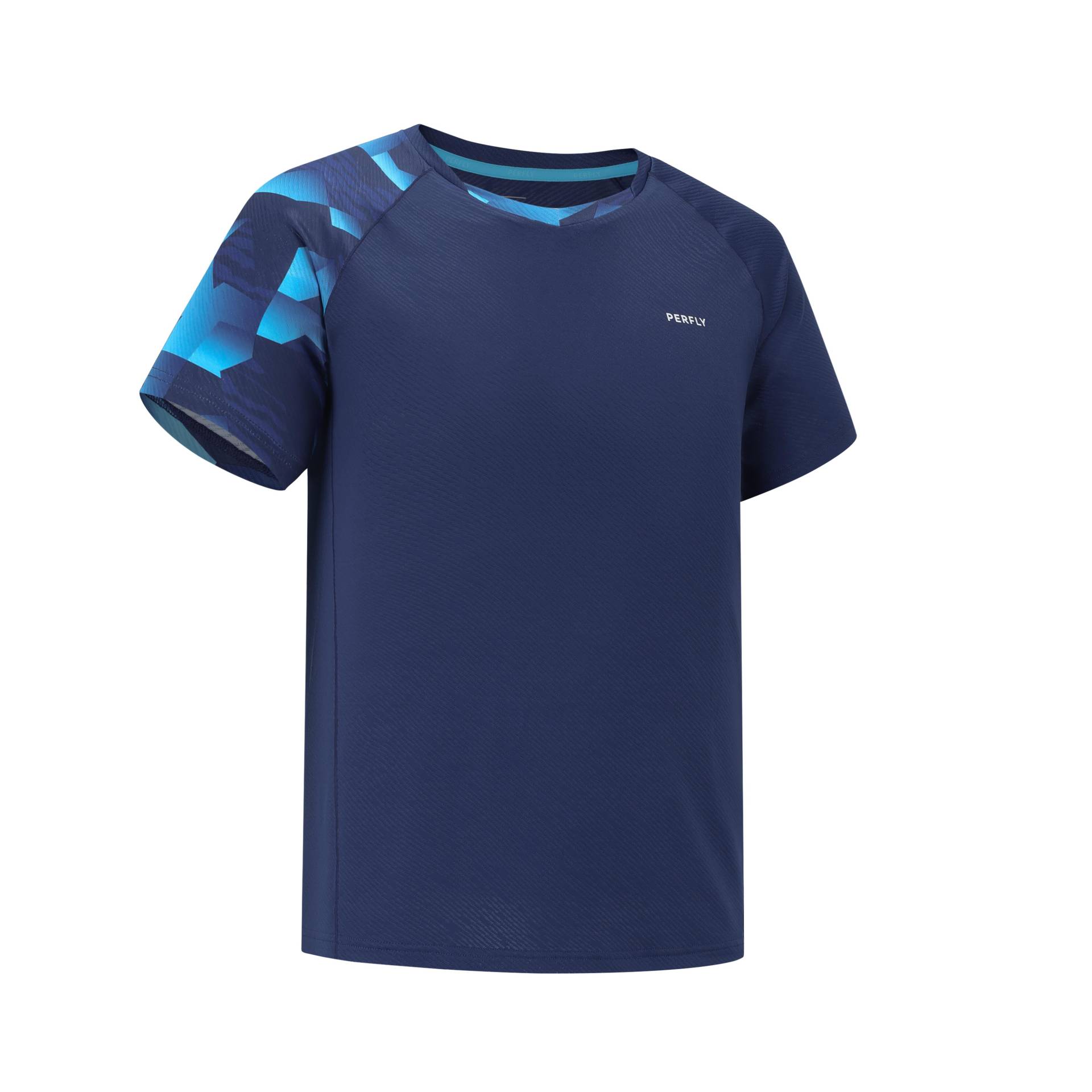 Herren Badminton T-Shirt - 560 Lite navy/aqua von PERFLY