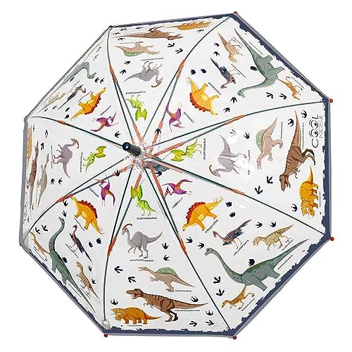 PERLETTI Regenschirm für Kinder, Dinosaurier, automatisch, winddicht, 74 cm, bunt, único von PERLETTI