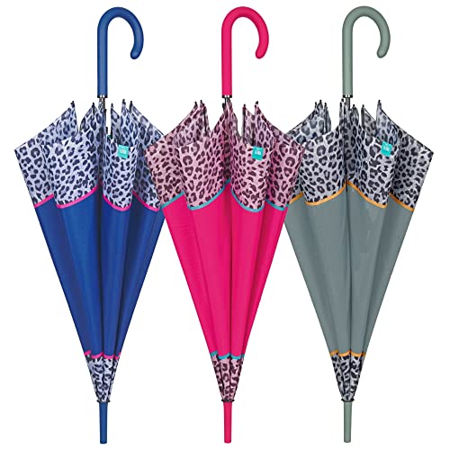 Perletti Automatischer Regenschirm Tierprint 102 cm 3 Farben sortiert, Farbig von PERLETTI