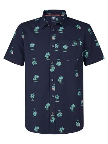 Petrol Industries - Hemd mit Allover-Muster Coralshore Blau XXXL von Petrol Industries