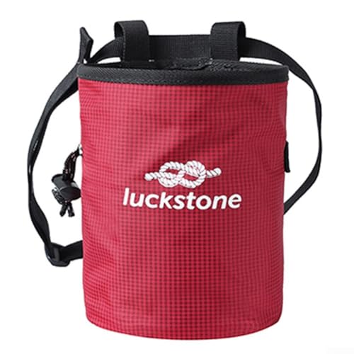 Tragbare Kletter-Kreide-Tasche mit verstellbarem Hüftgurt, schnell trocknendes Design (rot) von PETSTIBLE
