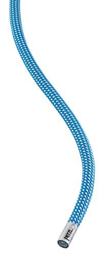 Petzl Arial Leichtes, strapazierfähiges Einfachseil von 9,5 mm Durchmesser mit Duratec-Dry-Imprägnierung zum Sportklettern und Bergsteigen, Farbe: Blau, Länge: 60 m, R34AD 060 von PETZL