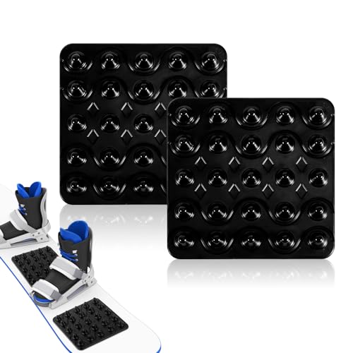 PEUTIER 2 Stück Snowboard Stomp Pads, Snowboard-Griffpolster rutschfest Matte Selbstklebend Snowboard Grip Pad Extra Grip Gepolstert für Winter Schnee Ski Zubehör (Schwarz) von PEUTIER