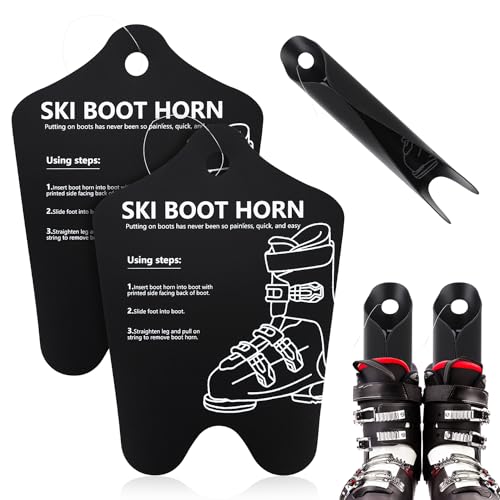 PEUTIER 2Stück Schuhlöffel, 30x21,6cm Ski- und Snowboard-Schuhlöffel Schneidbar Schuhhelfer Ski Cowboystiefel Schuhlöffel für Skizubehör Geschenk Hilft Beim Einsetzen von Stiefeleinlagen von PEUTIER