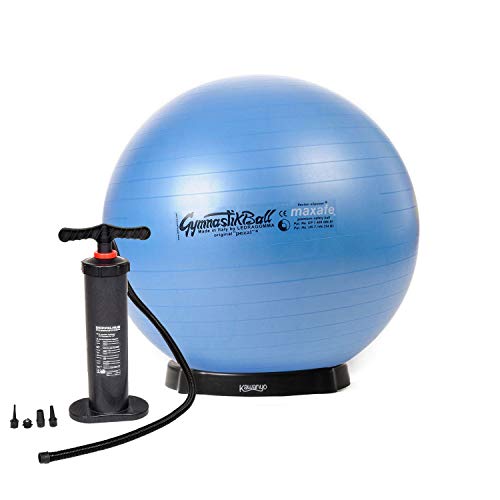 Original Pezzi® Gymnastikball MAXAFE 53 cm blau mit Pumpe & Ballschale von PEZZI