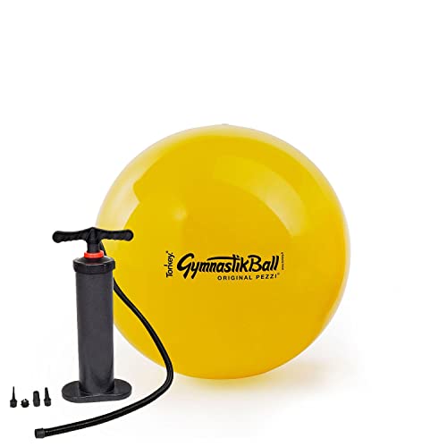 Original Pezzi® Gymnastikball STANDARD 42 cm gelb mit Doppelhubpumpe von PEZZI