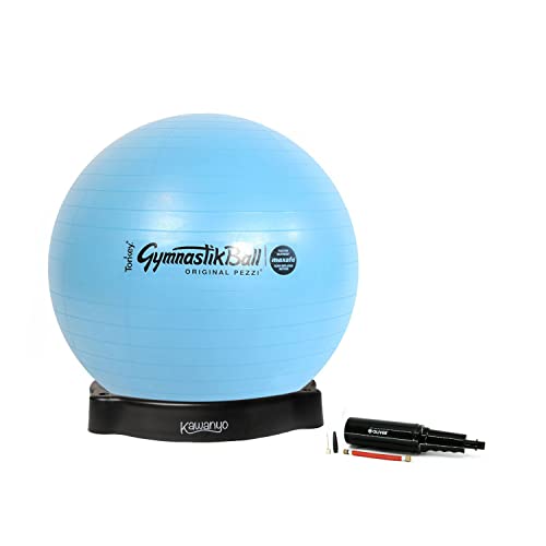 Original Pezziball MAXAFE 75cm mit Ballschale & Pumpe Kombi lightblue von PEZZI