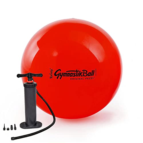 Original Pezzi® Gymnastikball STANDARD 75 cm rot mit Doppelhubpumpe von Original Pezzi