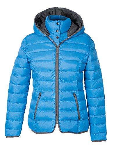 PFIFF Damen 102410 Steppjacke Cerul, Reitjacke Damenjacke Jacke Kapuze, Mittelblau XL von PFIFF