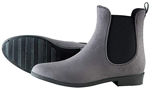 PFIFF Damen Tinge Reitstiefelette Stiefelette, grau, 37 von PFIFF