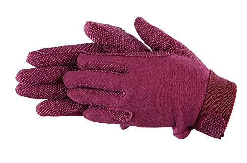 Pfiff 011318 Unisex Handschuhe Baumwolle , Reithandschuhe, rot (Bordeaux), L von PFIFF