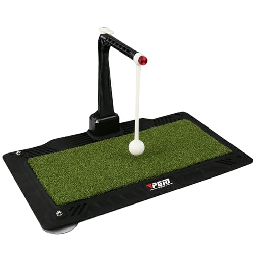 PGM Golf Swing Trainer - Golf Trainingsgeräte mit Stufenlos Einstellbare Höhe Tragbar - Golf Swing Übungsmatte Trainingshilfe - Golfschwung und Schlagtrainer für Indoor Outdoor Home von PGM