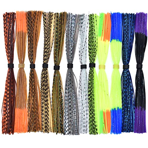 12 in 1Bündel Silicone Skirts für Spinnerbaits Buzzbaits Fliegenbinden Material Linie Fuß (1-Silicone Skirts-SetA) von PHECDA PROFLY