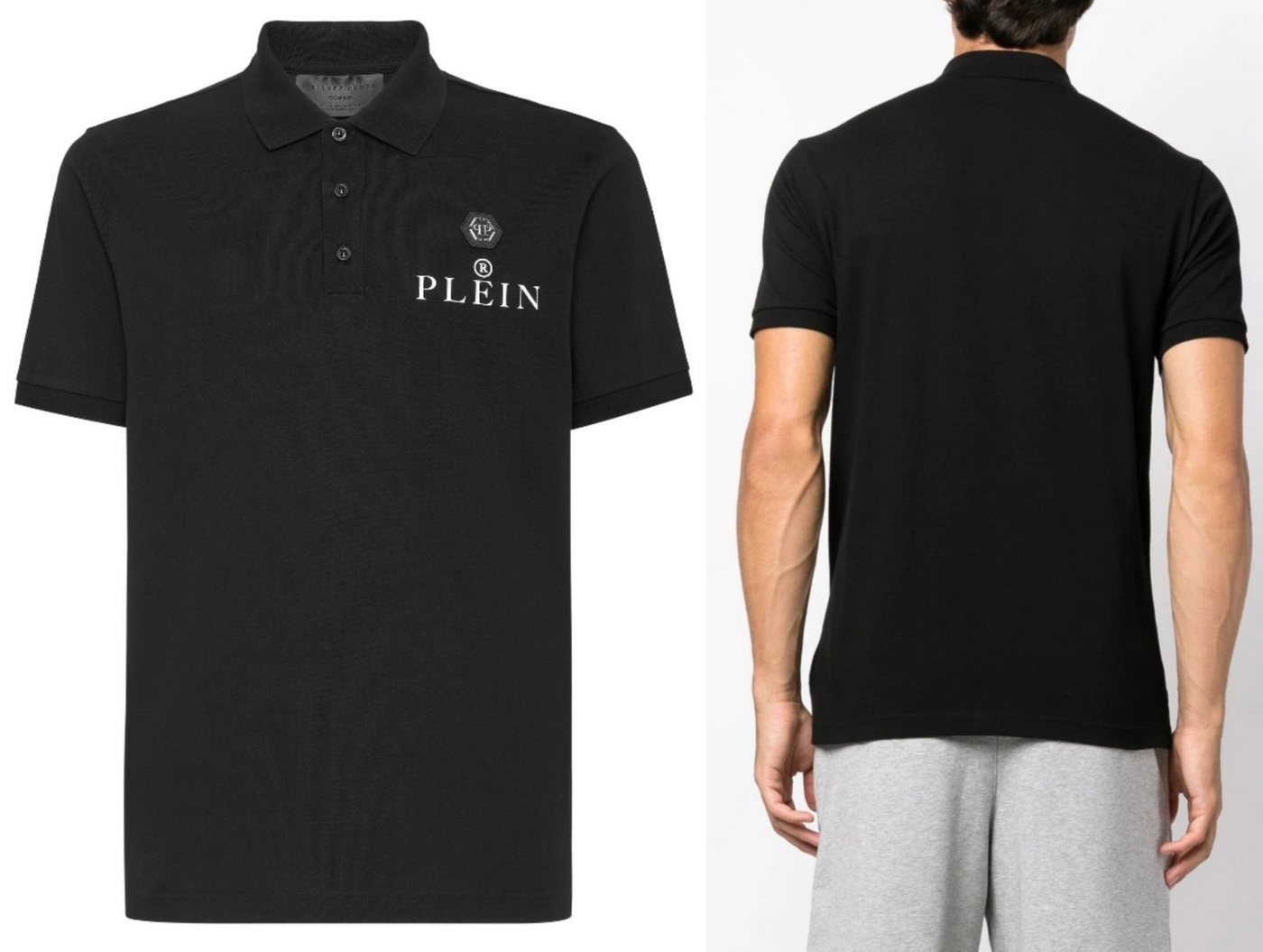 PHILIPP PLEIN Poloshirt PHILIPP PLEIN Polo Shirt Polohemd SS Patch Logo Hemd Polohemd T-shirt von PHILIPP PLEIN